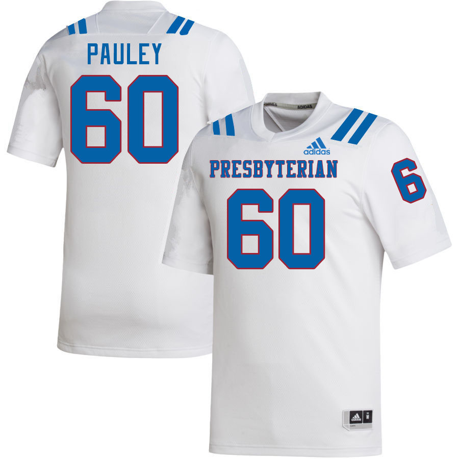 Men-Youth #60 Ryan Pauley Presbyterian Blue Hose 2023 College Football Jerseys Stitched-White